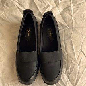 Black loafers